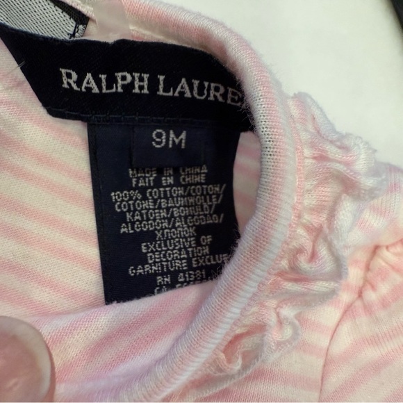 Ralph Lauren Baby Girl Ruffle Dress Light Pink Size 9M, 2 Pcs NWT - Picture 4 of 9